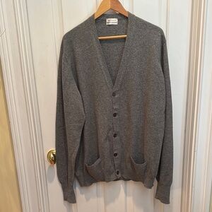 Maus & Hoffman 🔥sale🔥Men's Gray Cashmere Cardigan Sweater made in Scotland